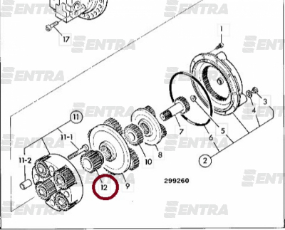 05/903823 шестерня редуктора хода