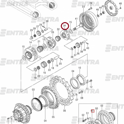1022196 1-я планетарная передача