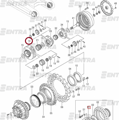 1022198 3-я планетарная передача