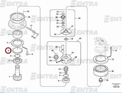 14508911 сальник редуктора поворота