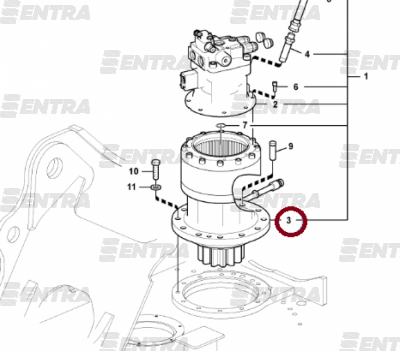 14541069 редуктор поворота без гидромотора