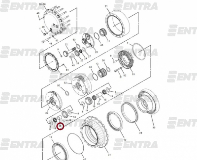 169-5601 вал редуктора хода