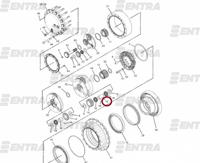 169-5602 вал редуктора хода