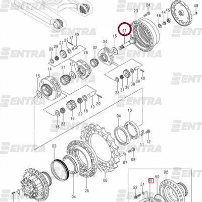 2038915 вал редуктора хода