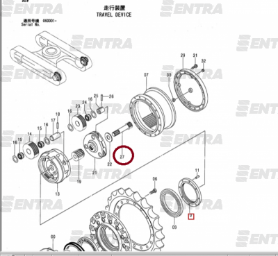 2047928 вал редуктора хода