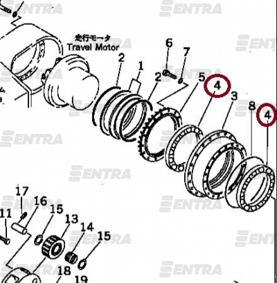 207-27-61310 подшипник редуктора хода