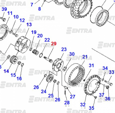 207-27-63110 вал планетарной передачи