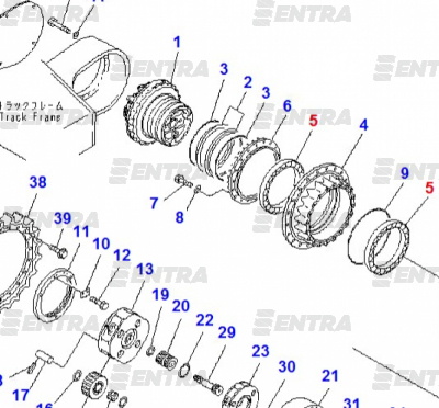 207-27-63220 подшипник редуктора хода