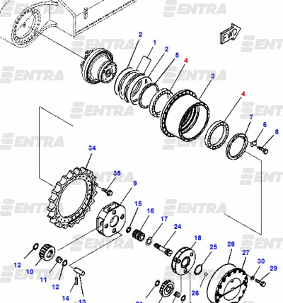 208-27-71210 подшипник редуктора хода