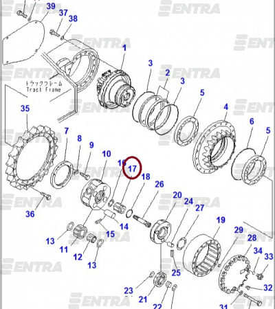 20Y-27-22130 солнечная шестерня