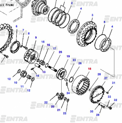 20Y-27-22151 корончатая шестерня