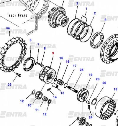 20Y-27-42540 водило 2-й передачи