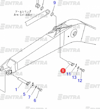 20Y-70-41250 палец основания г/ц рукояти