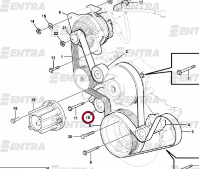 21500149 натяжитель ремня