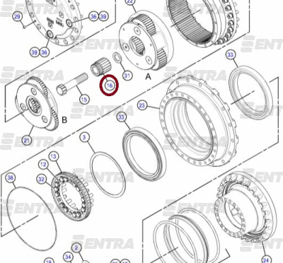 333-2990 шестерня солнечная