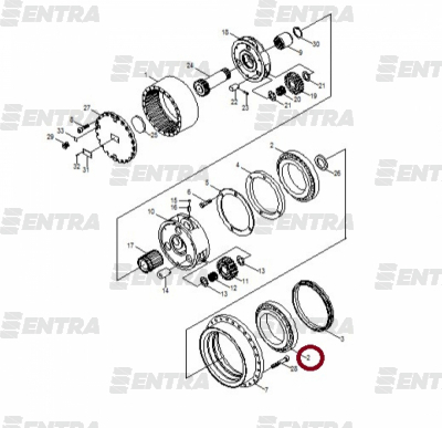 39Q8-42120 подшипник редуктора хода