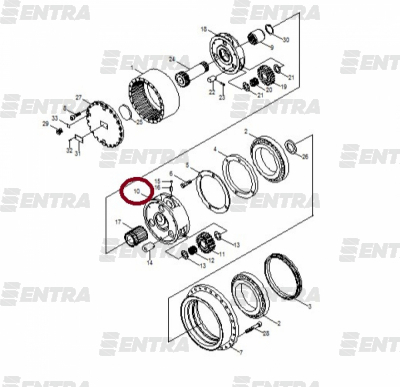 39Q8-42190 корпус 2-й планетарная передача