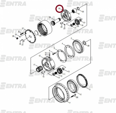 39Q8-42270 корпус 1-й планетарная передача