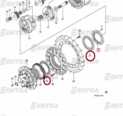 4246793 подшипник редуктора хода