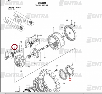 4452480 подшипник 2-й планетарной передачи
