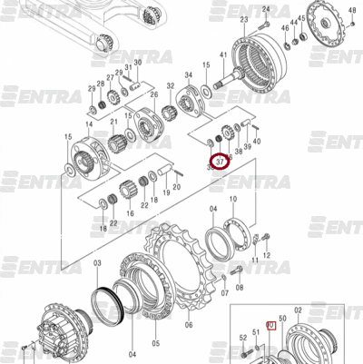 4455098 подшипник 1-й планетарной передачи