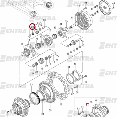 4455099 подшипник 2-й планетарной передачи