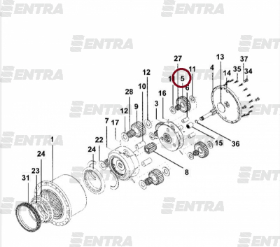 550/43630 сателлит редуктора хода