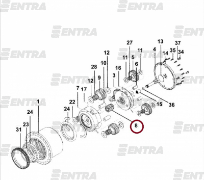 550/43633 солнечная шестерня