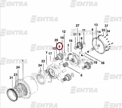 550/43634 сателлит редуктора хода