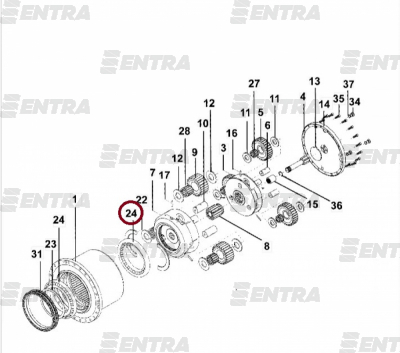 550/43655 подшипник редуктора хода