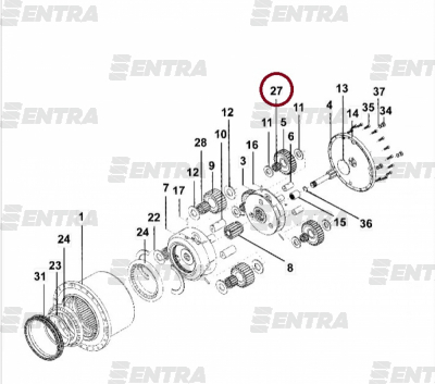 550/43656 игольчатый подшипник редуктора