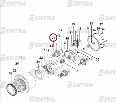 550/43657 игольчатый подшипник редуктора