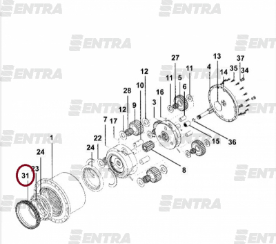 550/43658 сальник редуктора хода