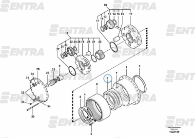 7117-30110 подшипник редуктора хода