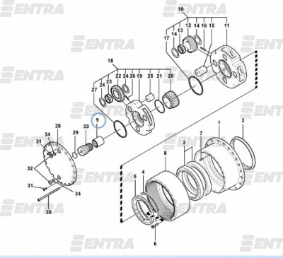 7117-30180 муфта редуктора хода