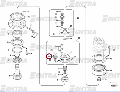 7118-30220 сателлит редуктора поворота