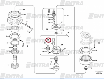 7118-30220 палец планетарной передачи