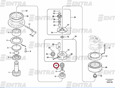 7118-30390 шестерня редуктора поворота