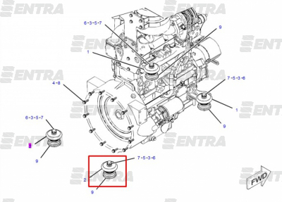 9W-9915 подушка ДВС