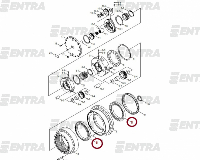 XKAQ-00175 подшипник редуктора хода