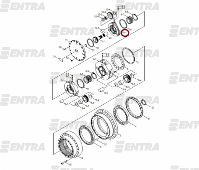 XKAQ-00198 корпус 1-й планетарной передачи