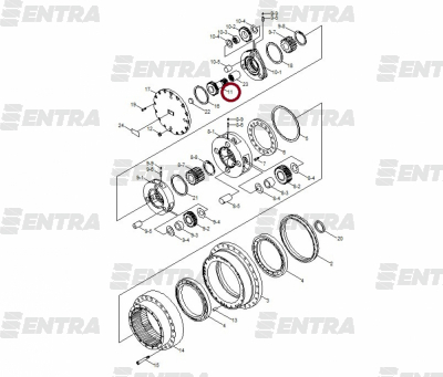 XKAQ-00203 вал редуктора хода