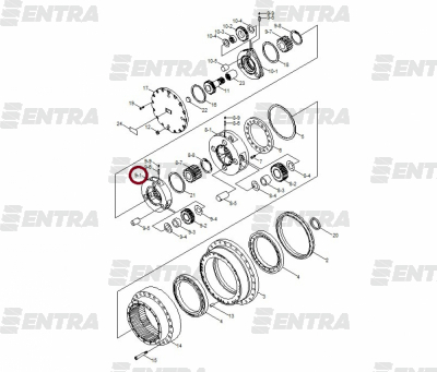 XKAQ-00536 корпус 2-й планетарной передачи