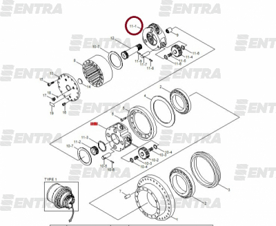 XKAQ-00234 корпус 1-й планетарная передача